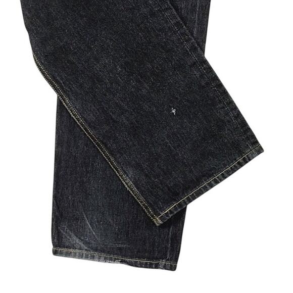 Levi's 501 Original Button Fly Black Denim Jeans Size 38x34, PRE-OWNED - Picture 5 of 11